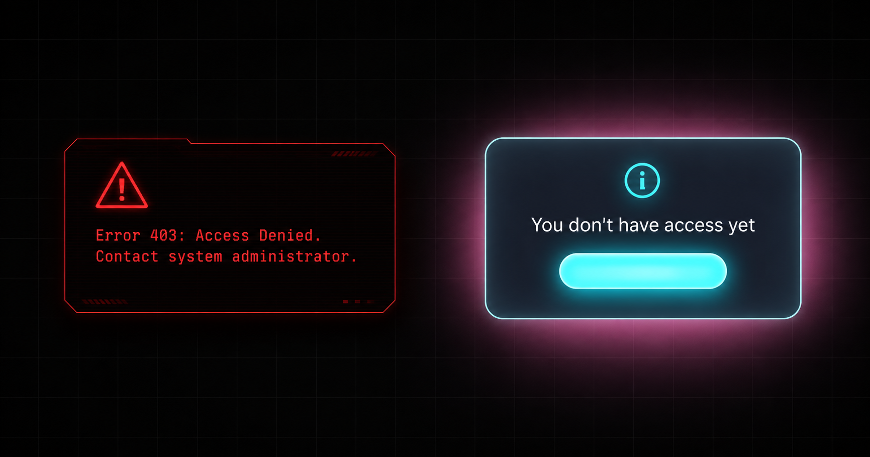 B2B SaaS UX design — robotic versus empathetic error message comparison