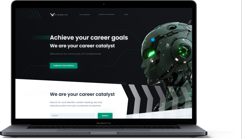 Cyberjin IT recruiting website UX UI design case study