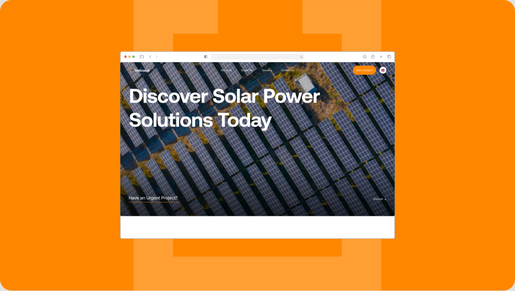 Helicasol solar construction website redesign UX UI case study