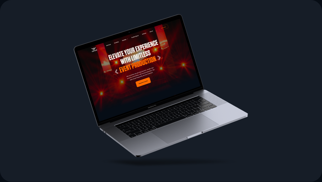 Lights and Sound events AV rental website UX UI design case study